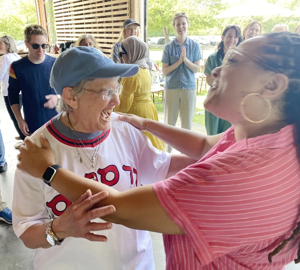 Energetic group during a team building workshop