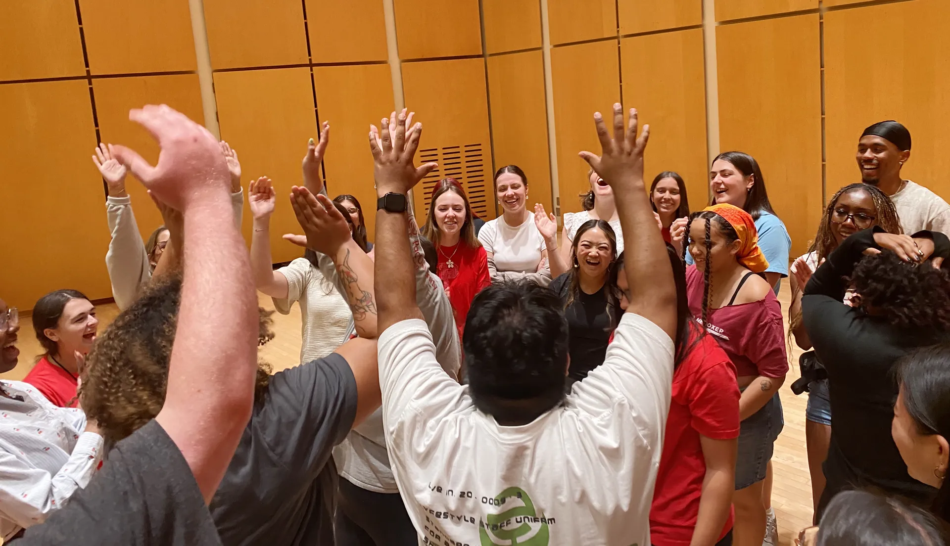 Workshop participants actively engaged in a group exercise